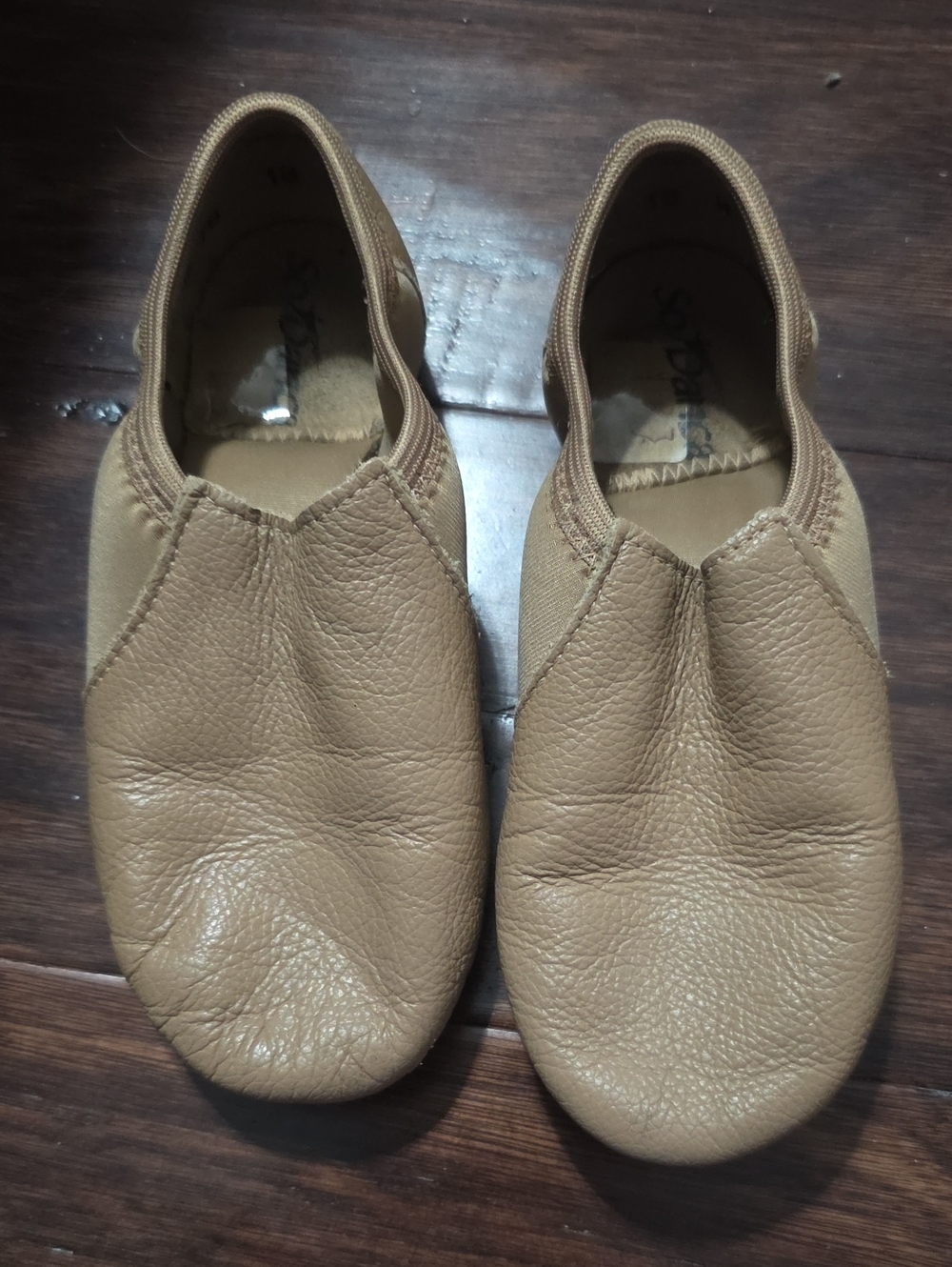 Tan Slip-On Jazz Shoes — Soft Leather Comfort